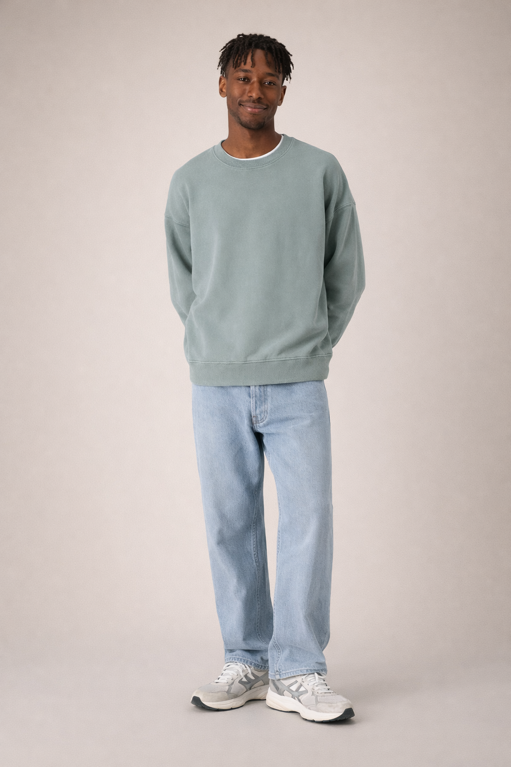 CREWNECK VINTAGE DYED MISTY GREY
