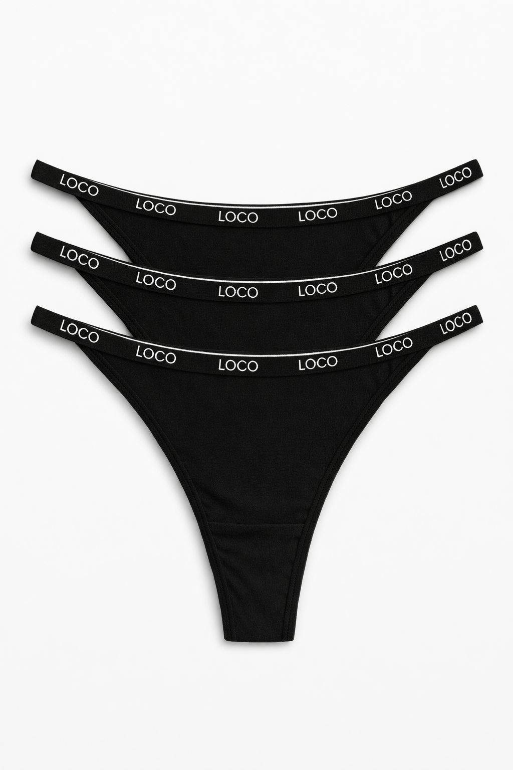 LOCO String 3er Pack (kbA) - Black